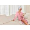 image:imageEkouaer Robes for Women Long Sleeve Knit Kimono Bathrobe Soft Lightweight Loungewear Ladies Cotton SleepwearPink