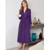 image:imageEkouaer Robes for Women Long Sleeve Knit Kimono Bathrobe Soft Lightweight Loungewear Ladies Cotton SleepwearPurple