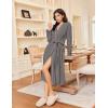image:imageEkouaer Robes for Women Long Sleeves Bathrobe V Neck Cozy Housecoat Lightweight Fleece Robe with Pockets SXXLDark Gray