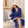 image:imageEkouaer Robes for Women Long Sleeves Bathrobe V Neck Cozy Housecoat Lightweight Fleece Robe with Pockets SXXLNavy Blue