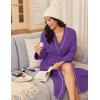 image:imageEkouaer Robes for Women Long Sleeves Bathrobe V Neck Cozy Housecoat Lightweight Fleece Robe with Pockets SXXLPurple