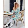 image:imageEkouaer Robes for Women Short Knit Bathrobe Lightweight Sexy Lace Sleepwear Soft Knee Length LoungewearGreen Flower