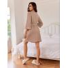 image:imageEkouaer Robes for Women Waffle Knee Length Bathrobe Lightweight Soft Sleepwear V neck 34 Casual Ladies Loungewear SXXLKhaki