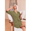 image:imageEkouaer Robes for Women Waffle Knit Bathrobe Soft Lightweight Knee Length Loungewear SXXLArmy Green