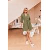 image:imageEkouaer Robes for Women Waffle Knit Bathrobe Soft Lightweight Knee Length Loungewear SXXLArmy Green