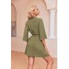 image:imageEkouaer Robes for Women Waffle Knit Bathrobe Soft Lightweight Knee Length Loungewear SXXLArmy Green