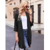 image:imageEkouaer Robes for Women Waffle Knit Bathrobe Soft Lightweight Knee Length Loungewear SXXLBlack