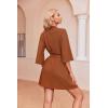 image:imageEkouaer Robes for Women Waffle Knit Bathrobe Soft Lightweight Knee Length Loungewear SXXLCaramel Colour