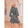 image:imageEkouaer Robes for Women Waffle Knit Bathrobe Soft Lightweight Knee Length Loungewear SXXLDark Grey