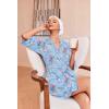 image:imageEkouaer Robes for Women Waffle Knit Bathrobe Soft Lightweight Knee Length Loungewear SXXLFloral Blue