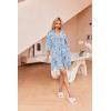 image:imageEkouaer Robes for Women Waffle Knit Bathrobe Soft Lightweight Knee Length Loungewear SXXLFloral Blue