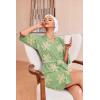 image:imageEkouaer Robes for Women Waffle Knit Bathrobe Soft Lightweight Knee Length Loungewear SXXLFloral Green