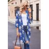 image:imageEkouaer Robes for Women Waffle Knit Bathrobe Soft Lightweight Knee Length Loungewear SXXLFloral Leopard Blue