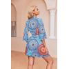 image:imageEkouaer Robes for Women Waffle Knit Bathrobe Soft Lightweight Knee Length Loungewear SXXLFloral Mix Blue