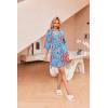 image:imageEkouaer Robes for Women Waffle Knit Bathrobe Soft Lightweight Knee Length Loungewear SXXLFloral Mix Blue