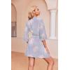 image:imageEkouaer Robes for Women Waffle Knit Bathrobe Soft Lightweight Knee Length Loungewear SXXLFloral Purple