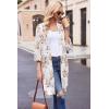 image:imageEkouaer Robes for Women Waffle Knit Bathrobe Soft Lightweight Knee Length Loungewear SXXLFloral White