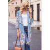 image:imageEkouaer Robes for Women Waffle Knit Bathrobe Soft Lightweight Knee Length Loungewear SXXLFloral White Pink