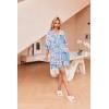 image:imageEkouaer Robes for Women Waffle Knit Bathrobe Soft Lightweight Knee Length Loungewear SXXLFloral White Pink