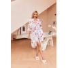 image:imageEkouaer Robes for Women Waffle Knit Bathrobe Soft Lightweight Knee Length Loungewear SXXLFloral White Red
