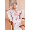 image:imageEkouaer Robes for Women Waffle Knit Bathrobe Soft Lightweight Knee Length Loungewear SXXLFloral White Red