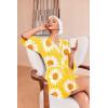 image:imageEkouaer Robes for Women Waffle Knit Bathrobe Soft Lightweight Knee Length Loungewear SXXLFloral Yellow