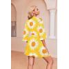 image:imageEkouaer Robes for Women Waffle Knit Bathrobe Soft Lightweight Knee Length Loungewear SXXLFloral Yellow
