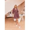 image:imageEkouaer Robes for Women Waffle Knit Bathrobe Soft Lightweight Knee Length Loungewear SXXLGray Purple