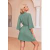 image:imageEkouaer Robes for Women Waffle Knit Bathrobe Soft Lightweight Knee Length Loungewear SXXLMint Green