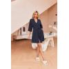 image:imageEkouaer Robes for Women Waffle Knit Bathrobe Soft Lightweight Knee Length Loungewear SXXLNavy Blue