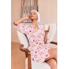 image:imageEkouaer Robes for Women Waffle Knit Bathrobe Soft Lightweight Knee Length Loungewear SXXLPink Stripe Teddy Bear