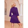 image:imageEkouaer Robes for Women Waffle Knit Bathrobe Soft Lightweight Knee Length Loungewear SXXLPurple