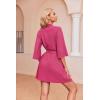 image:imageEkouaer Robes for Women Waffle Knit Bathrobe Soft Lightweight Knee Length Loungewear SXXLRose