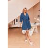 image:imageEkouaer Robes for Women Waffle Knit Bathrobe Soft Lightweight Knee Length Loungewear SXXLRoyal Blue