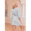 image:imageEkouaer Robes for Women Waffle Knit Bathrobe Soft Lightweight Knee Length Loungewear SXXLStar Gray