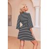 image:imageEkouaer Robes for Women Waffle Knit Bathrobe Soft Lightweight Knee Length Loungewear SXXLWhite Stripe