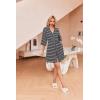 image:imageEkouaer Robes for Women Waffle Knit Bathrobe Soft Lightweight Knee Length Loungewear SXXLWhite Stripe