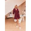 image:imageEkouaer Robes for Women Waffle Knit Bathrobe Soft Lightweight Knee Length Loungewear SXXLWine Red