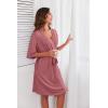 image:imageEkouaer Short Robes for Women Lightweight Kimono Robes Knit Bathrobe Soft Sleepwear with Pockets SXXLGray Purple