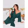 image:imageEkouaer Short Robes for Women Lightweight Kimono Robes Knit Bathrobe Soft Sleepwear with Pockets SXXLGreen