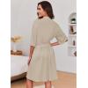 image:imageEkouaer Short Robes for Women Lightweight Kimono Robes Knit Bathrobe Soft Sleepwear with Pockets SXXLKhaki