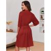 image:imageEkouaer Short Robes for Women Lightweight Kimono Robes Knit Bathrobe Soft Sleepwear with Pockets SXXLWine Red