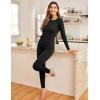 image:imageEkouaer Thermal Underwear for Women Long Johns Sets Base Layer Lightweight 2 Pieces Pajams SetBlack