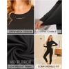 image:imageEkouaer Thermal Underwear for Women Long Johns Sets Base Layer Lightweight 2 Pieces Pajams SetBlack