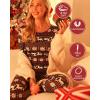 image:imageEkouaer Thermal Underwear for Women Long Johns Sets Base Layer Lightweight 2 Pieces Pajams SetBlack Deer