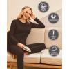 image:imageEkouaer Thermal Underwear for Women Long Johns Sets Base Layer Lightweight 2 Pieces Pajams SetDark Brown