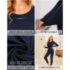 image:imageEkouaer Thermal Underwear for Women Long Johns Sets Base Layer Lightweight 2 Pieces Pajams SetNavy Blue