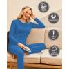 image:imageEkouaer Thermal Underwear for Women Long Johns Sets Base Layer Lightweight 2 Pieces Pajams SetRoyal Blue