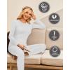 image:imageEkouaer Thermal Underwear for Women Long Johns Sets Base Layer Lightweight 2 Pieces Pajams SetWhite