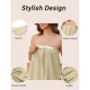 image:imageEkouaer Towel Wrap for Women With Velcro Ruffle Shower Wrap Spa Robes For Women Lightweight Knee Length Sauna RobeKhaki